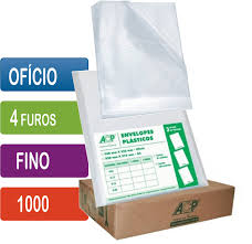 ENVELOPE PLASTICO OFICIO 0,06 4F C/1000 ACP