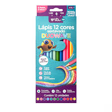 LAPIS DUOWAVE 12 CORES - 6 PASTEL E 6 NEON ONDA