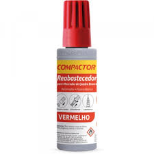 Tinta Para Marcador de Quadro Branco - Vermelho 30ML COMPACTOR