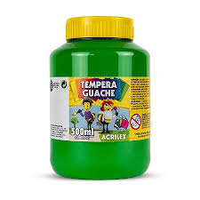 Pote de Guache 500ML  VERDE FOLHA ACRILEX