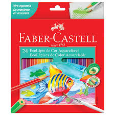 ECOLAPIS COR AQUARELAVEL 24CORES FABER CASTEL