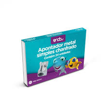 APONTADOR METAL SIMPLES CHANFRADO CX 24 UND ONDA