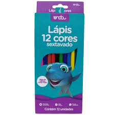 Lápis 12 Cores SEXTAVADO ONDA