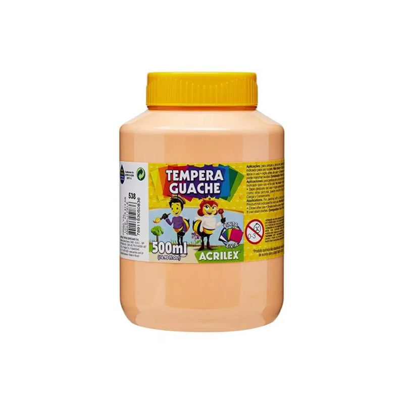 POTE DE GUACHE 500ML AMARELO PESSEGO ACRILEX