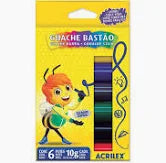 GUACHE BASTAO C/6CORES ACRILEX