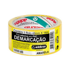 FITA DEMARCACAO AMARELO 48MM X 14M ADELBRAS