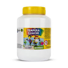 POTE DE GUACHE 500ML BRANCO ACRILEX