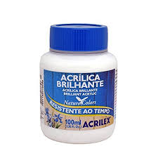 Tinta Acrílica 100ML - Branco ACRILEX