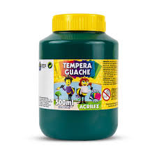 Pote de Guache 500ML  VERDE BANDEIRA ACRILEX